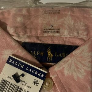 Ralph Lauren Light Pink Floral Men's Shirt size small